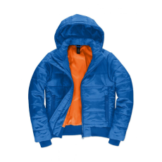 B and C Női kapucnis hosszú ujjú kabát B and C Superhood/women Jacket L, Királykék/Neon Narancssárga