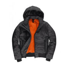 B and C Női kapucnis hosszú ujjú kabát B and C Superhood/women Jacket XL, Sötét Szürke/Neon Narancs női dzseki, kabát