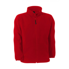 B and C Uniszex hosszú ujjú polár B and C WindProtek Waterproof Fleece Jacket XL, Piros férfi kabát, dzseki