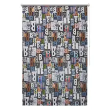 B.Banani Klemmfix Sötétítő Roló 87 x 150 cm Betűmintás lakástextília