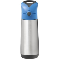 b.box Italtermosz szívószállal 500 ml - kék/szürke babaétkészlet