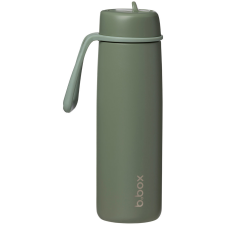 b.box Termosz + szívószál - 690 ml, olive babaétkészlet