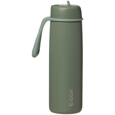 b.box Termosz + szívószál - 690 ml, olive (9353965009269) termosz