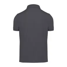  B&C modern, klasszikus stílusú, előzsugorított galléros férfi pamut póló O01, Dark Grey-5XL