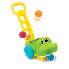 B-Kids Járássegítő járgány krokodil forma - Citromsárga (1164703NN) lábbal hajtható járgány