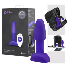 b-Vibe b-Vibe Rimming - forgó gyöngyös anál vibrátor (lila) szexjáték