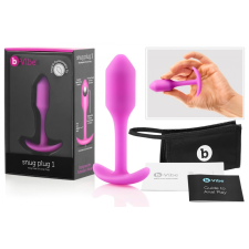  b-vibe Snug Plug 1 - belső golyós anál dildó (55g) - pink szexjáték