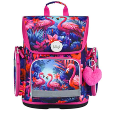 BAAGL flamingós ergonomikus iskolatáska csatos - Pink Flamingos iskolatáska