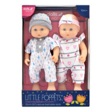  Baba, 25 cm fürdethető ikerpár baba