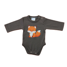 Baba body, hosszú ujjú,Róka mintával kombidressz, body