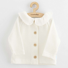  Baba kabátka gombokkal  New Baby Luxury clothing Laura fehér, vel. 80 (9-12 h)