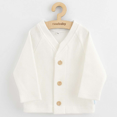  Baba kabátka gombokkal  New Baby Luxury clothing Oliver fehér, vel. 62 (3-6 h)