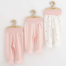 Baba lábfejes nadrág New Baby Classic II Lány 3 db rózsaszín gyerek nadrág