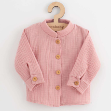  Baba muszlin ing New Baby Soft dress rózsaszín, vel. 86 (12-18 h)