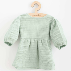  Baba muszlin ruha New Baby Comfort clothes zsálya színű, vel. 80 (9-12 h)