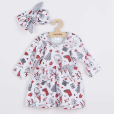  Baba nyári ruha fejpánttal New Baby Christmas, vel. 62 (3-6 h)