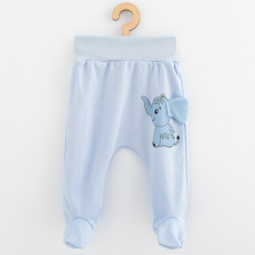 Baba pamut lábfejes nadrág New Baby Happy Elephant blue, vel. 62 (3-6 h)