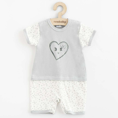  Baba pamut nyári kezeslábas New Baby Szivecske, vel. 68 (4-6 h)