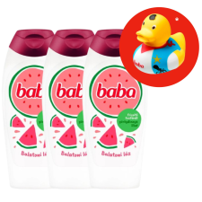 Baba Tusfürdő Görögdinnye 3x400ml + Ajándék Gumikacsa kozmetikai ajándékcsomag