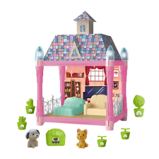 Babaház, játékkészlet lányoknak +3 éves, éles szélek nélkül, rózsaszín, 556-70, PROMERCO® babaház