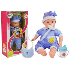  Babajáték kék ruhában 45 cm baba