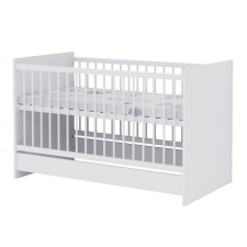 Babastar Basic átalakítható kiságy 70x140cm - Bordázott fehér (ágyneműtartó nélkül) kiságy, babaágy