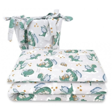 Babastar BS Ágyneműgarnitúra 3 részes - Szürke/Zöld Sárkány babaágynemű, babapléd