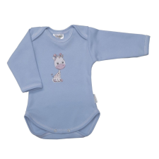 Babastar Hosszú Ujjú pamut body - Zsiráf It's a boy! - Kék - 56 kombidressz, body