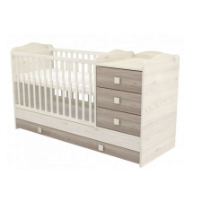 Babastar Lovely kombinált 3 fiókos kiságy - Fűz/Krém kiságy, babaágy