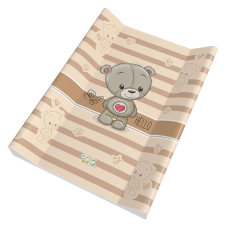 Babastar merev pelenkázó lap 50*70 cm - Drapp szívecskés maci pelenkázó matrac