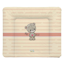 Babastar puha pelenkázó lap 75*72 cm - Beige szivecskés maci pelenkázó matrac