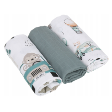 BabiM Premium Animals 60x75 3in1 Muslin pelenkák Szín: kerozin mosható pelenka