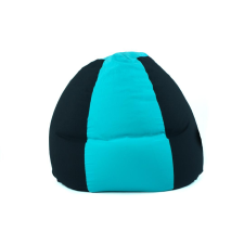Babszem bútorház Fekete - Türkiz Bicolor XXL babzsákfotel bútor