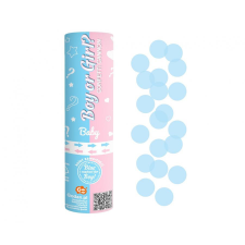 Baby Boy or Girl konfetti kilövő 15 cm kék konfettivel party kellék