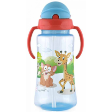 Baby Care Szafari szívószálas sportitató 330 ml - blue itatópohár