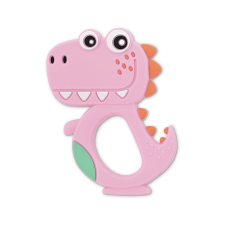 Baby Care szilikon rágóka - Dino Lucky Pink rágóka