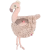 Baby Fehn Flamingó szundikendő, rózsaszín