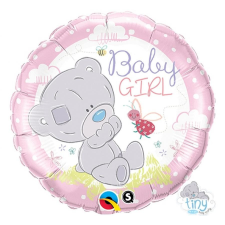 Baby Girl Teddy fólia lufi 46 cm party kellék