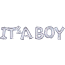Baby It&#039;s A Boy holographic fólia lufi 50 cm party kellék