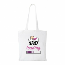 Baby loading lány - Bevásárló táska fehér ajándéktárgy