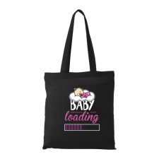 Baby loading lány - Bevásárló táska fekete ajándéktárgy