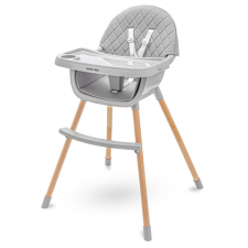 BABY MIX Etetőszék Baby Mix Freja wooden dark grey etetőszék