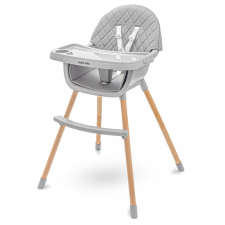 BABY MIX Etetőszék Baby Mix Freja wooden dark grey etetőszék