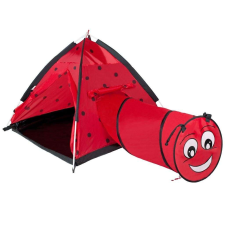 BABY MIX Gyermeksátor alagúttal - Katica #piros játszósátor, alagút