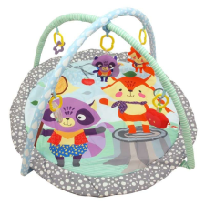 BABY MIX Játszószőnyeg játékhíddal - Róka és mosómedve #zöld-szürke játszószőnyeg