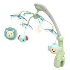 BABY MIX műanyag forgó zenélő kivetítő- zöld bébijáték kiságyra