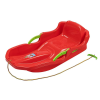 BABY MIX Műanyag lapos szánkó háttámlával és fékekkel Baby Mix SPEED BOB piros