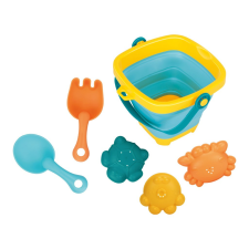 BABY MIX Összecsukható vödör vizijátékokkal Baby Mix 5 db készségfejlesztő