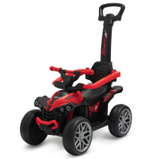 BABY MIX Quad Mega Prime EVA bébitaxi tolókarral, piros lábbal hajtható járgány