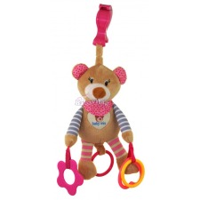 Baby Mix rezgős maci pink bébijáték kiságyra